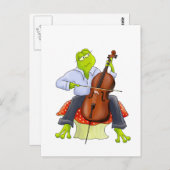 Frog Plays Cello Postkarte (Vorne/Hinten)