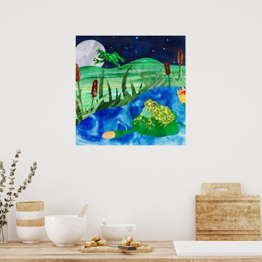 Frog Pond Night Songs Poster (Küche)
