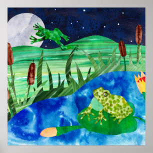 Frog Pond Night Songs Poster