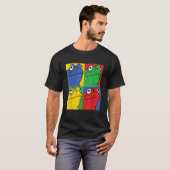 Frog Pop Art Retro Amphibien T-Shirt (Vorne ganz)