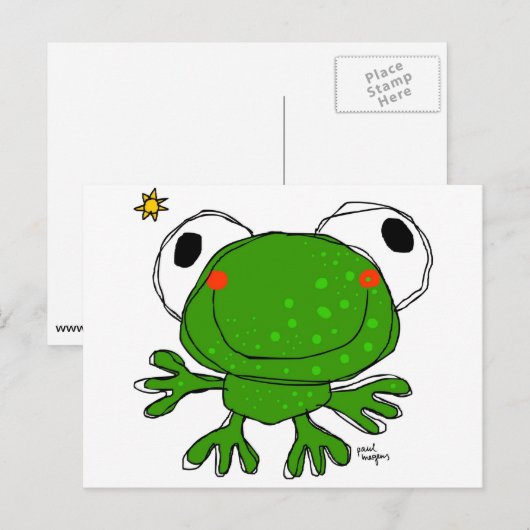 'frog' postcard postkarte (Vorne/Hinten)
