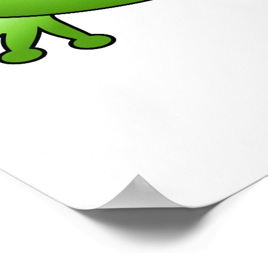 Frog Prince and Frog Princess, with hearts. Poster (Ecke)