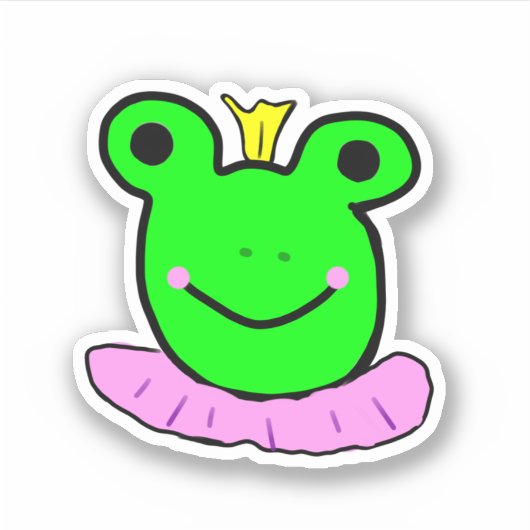 Frog Prince Aufkleber (Vorderseite)