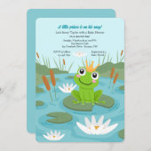 Frog Prince Baby Shower Einladung (Vorne/Hinten)