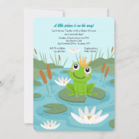 Frog Prince Baby Shower Einladung