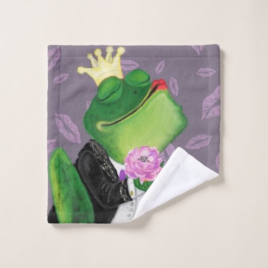 Frog Prince Bath Towesl Funny Badhandtuch Set (Waschlappen)