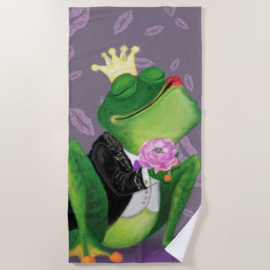 Frog Prince Beach Handtuch - Malerei