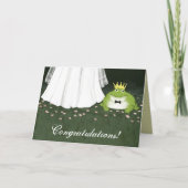 Frog Prince Fairy Tale Wedding Herzlichen Glückwun Karte (Vorderseite)