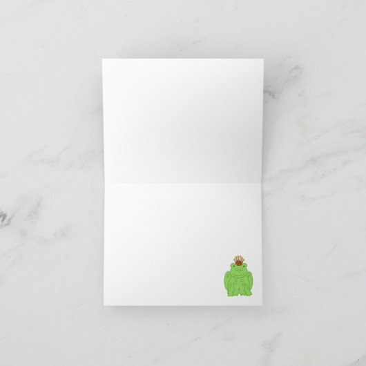 Frog Prince Faltt Danke, dass Sie Notizen (Innenseite)