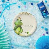 Frog Prince Green & Gold Baby Dusche Custom Party Pappteller (Party)