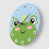 Frog Prince Große Wanduhr (Winkel)