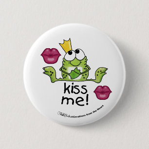 Frog Prince Kiss Me Button