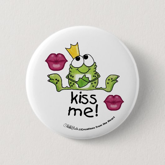 Frog Prince Kiss Me Button (Vorderseite)
