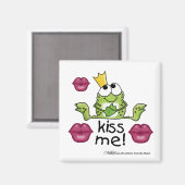 Frog Prince Kiss Me Magnet (Vorderseite/Rückseite)