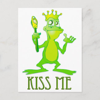 Frog Prince Kiss Me Postkarte
