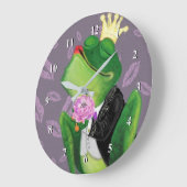 Frog Prince - Kissy Große Wanduhr (Winkel)