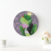 Frog Prince - Kissy Große Wanduhr (Zuhause)