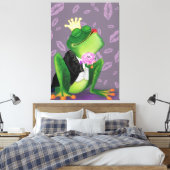 Frog Prince - Kissy Leinwanddruck (Insitu (Schlafzimmer))