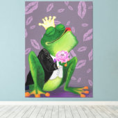 Frog Prince - Kissy Leinwanddruck (Insitu (Holzboden))