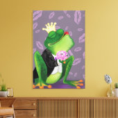 Frog Prince - Kissy Leinwanddruck (Insitu (Wohnzimmer))