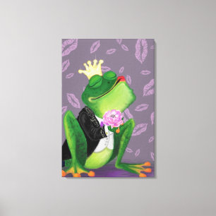 Frog Prince - Kissy Leinwanddruck