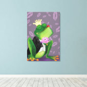 Frog Prince - Kissy Leinwanddruck (Insitu (Holzboden))