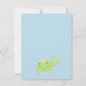 Frog Prince Polka Dots Baby Shower Einladungen (Rückseite)
