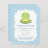 Frog Prince Polka Dots Baby Shower Einladungen (Vorne/Hinten)