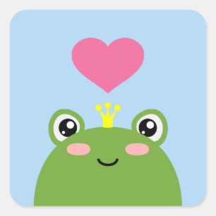 Frog Prince Quadratischer Aufkleber