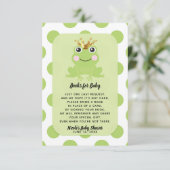 Frog Prince Storybook Buchanfrage Kinderdusche Einladung (Stehend Vorderseite)
