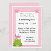 Frog Princess Baby Shower Einladung (Vorne/Hinten)