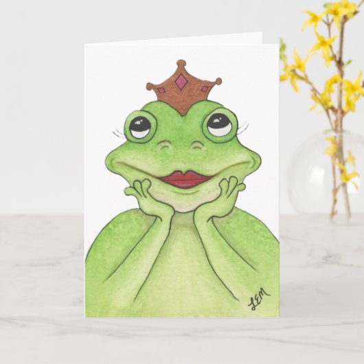 Frog Princess Karte (Gelbe Blume)