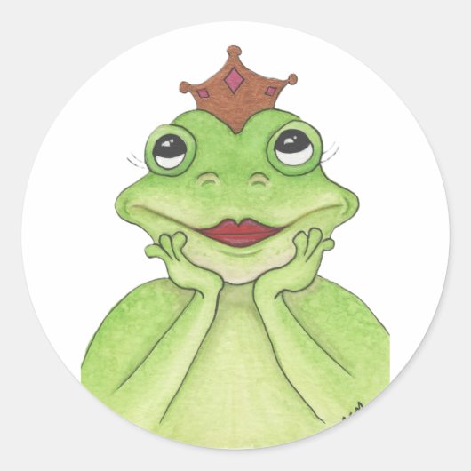 Frog Princess Runder Aufkleber (Vorderseite)