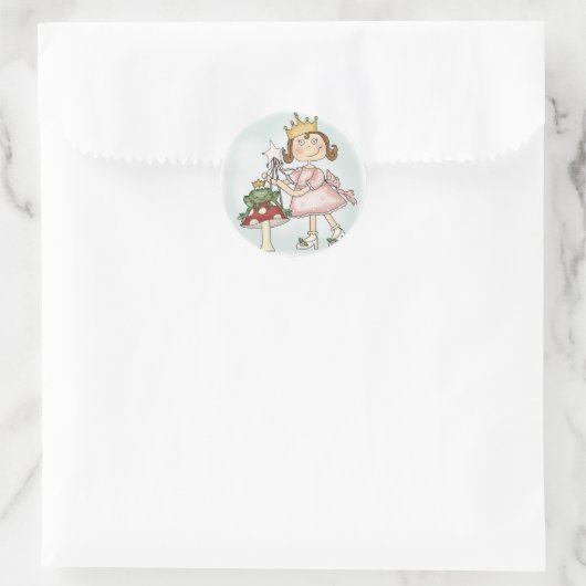 Frog Princess Runder Aufkleber (Tasche)