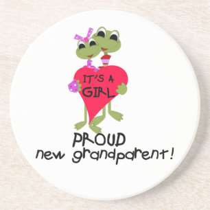 Frog Proud Grandmatt Girl Gifts Getränkeuntersetzer