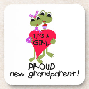 Frog Proud Grandmatt Girl Gifts Getränkeuntersetzer
