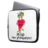Frog Proud Großeltern von Boy Gifts Laptopschutzhülle (Vorderseite Links)