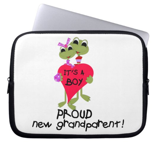 Frog Proud Großeltern von Boy Gifts Laptopschutzhülle (Vorderseite)