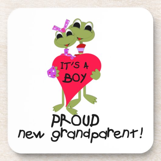 Frog Proud Großeltern von Boy Gifts Untersetzer (Vorderseite)