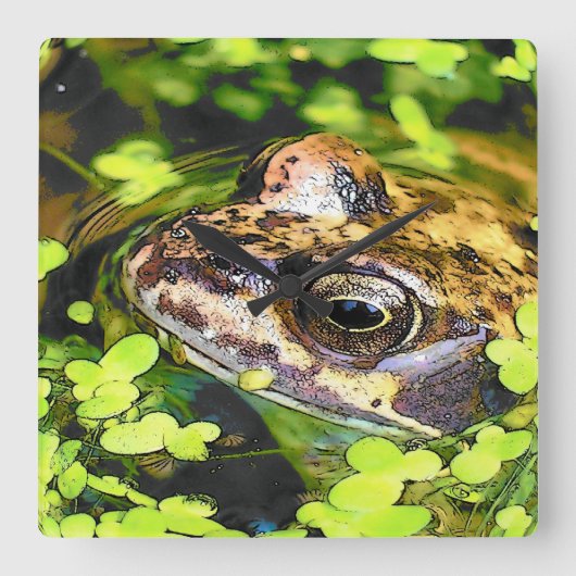 FROG QUADRATISCHE WANDUHR (Vorderseite)