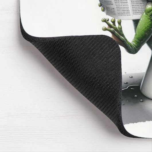 Frog Reading der heutigen Zeitung Mousepad (Ecke)