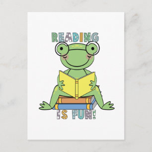 Frog Reading ist Spaß T - Shirt und Geschenke Postkarte
