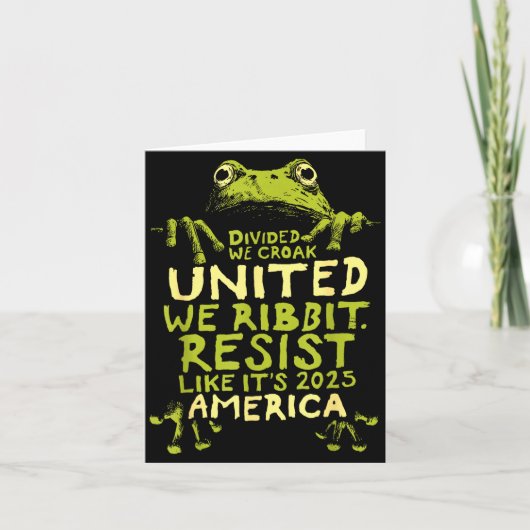 Frog Resist Cute Funny Karte (Vorderseite)