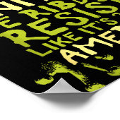 Frog Resist Cute Funny  Poster (Ecke)