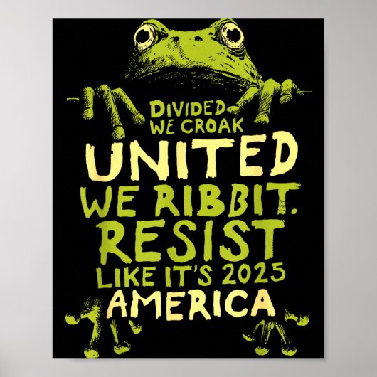 Frog Resist Cute Funny  Poster (Vorne)