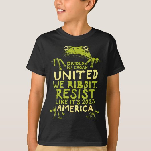 Frog Resist Cute Funny  T-Shirt (Vorderseite)