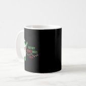 Frog Retro Merry Resistmas Funny Litical Christmas Kaffeetasse (Vorderseite Links)