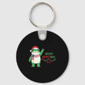 Frog Retro Merry Resistmas Funny Litical Christmas Schlüsselanhänger (Vorderseite)
