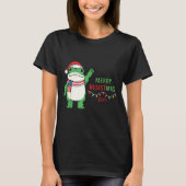 Frog Retro Merry Resistmas Funny Litical Christmas T-Shirt (Vorderseite)