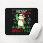 Frog Retro Merry Resistmas Funny Litical Ugly Chri Mousepad (Mit Mouse)